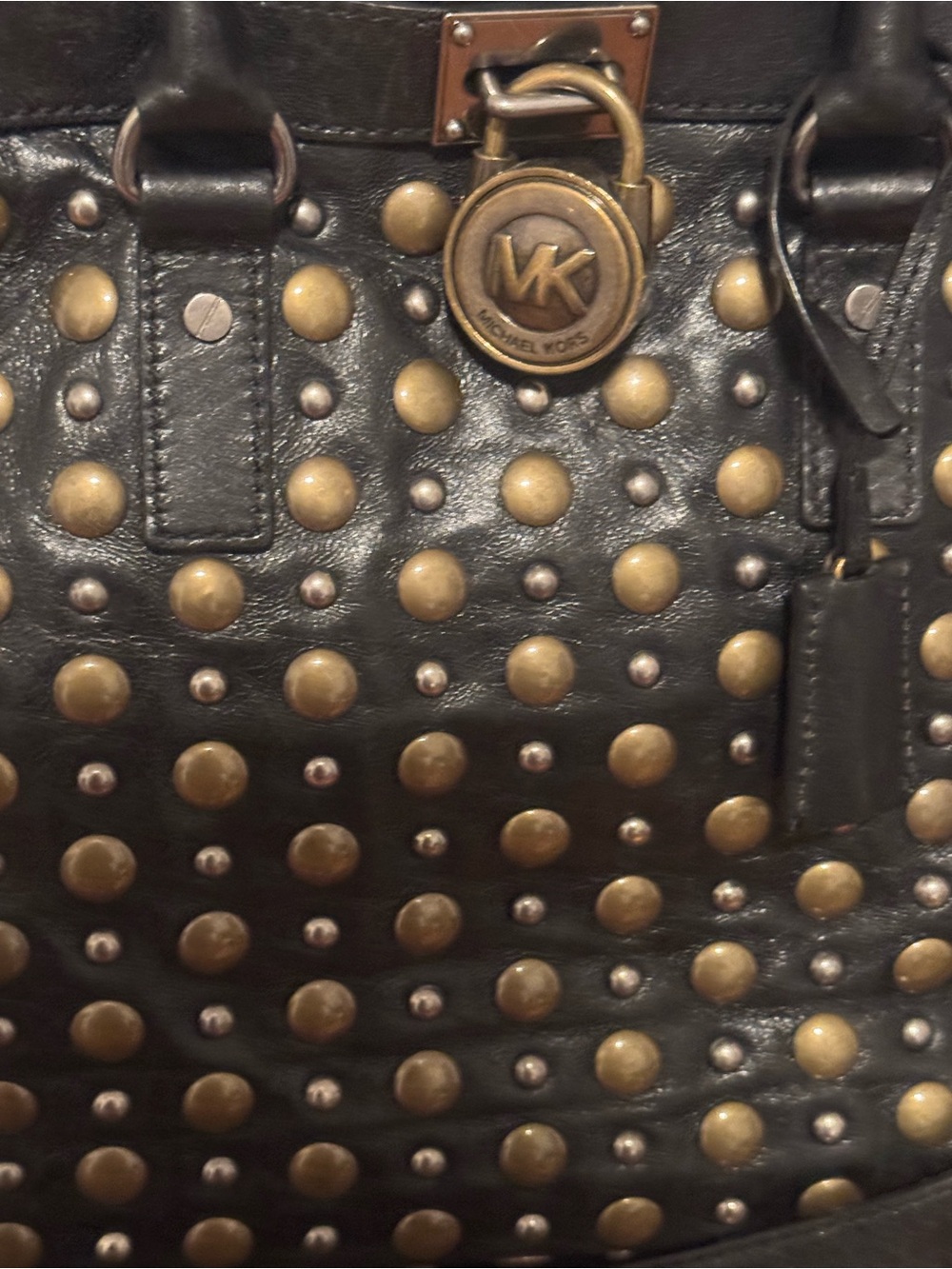 Michael Kors Hamilton Studded Satchel/Tote - Picture 3 of 8
